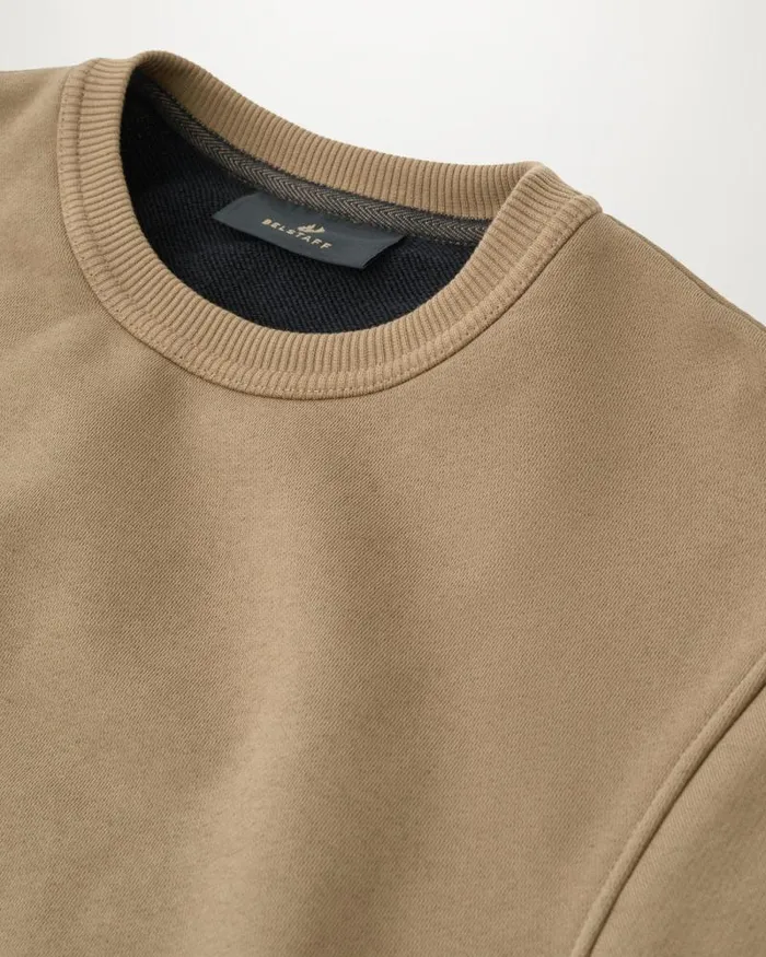 Hoodies and Sweatshirts Men Belstaff Centenary Logo Sweatshirt British Khaki Black Hoodies and Sweatshirts Men Belstaff Centenary Logo Sweatshirt British Khaki Black