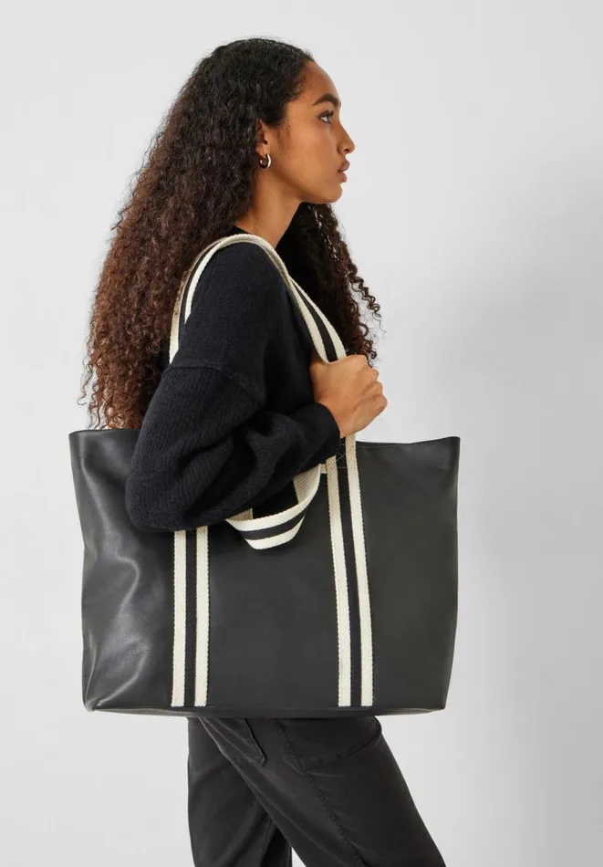 Hush Bags Women Marlon Oversized Leather Tote Bag Black Hush Bags Women Marlon Oversized Leather Tote Bag Black