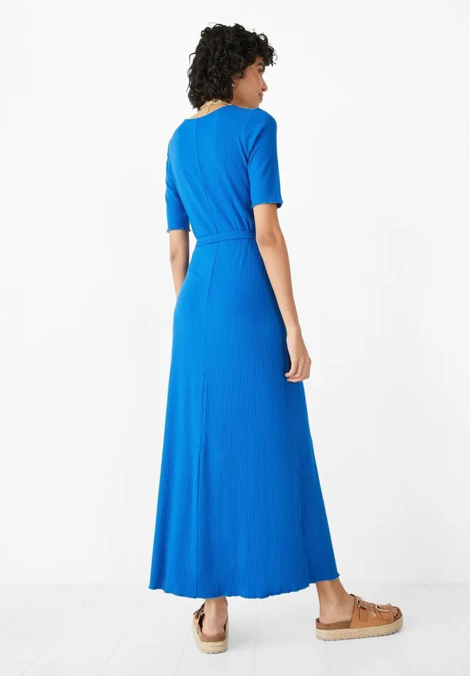 Hush Dresses Women Alice Ribbed Jersey Dress Blue Lolite Hush Dresses Women Alice Ribbed Jersey Dress Blue Lolite