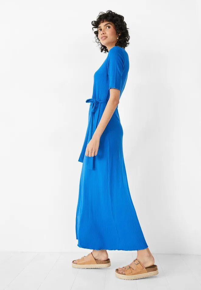 Hush Dresses Women Alice Ribbed Jersey Dress Blue Lolite Hush Dresses Women Alice Ribbed Jersey Dress Blue Lolite