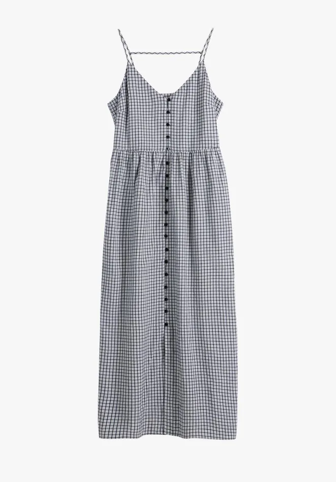 Hush Dresses Women Callie Check Midi Dress Midnight Navy Hush Dresses Women Callie Check Midi Dress Midnight Navy