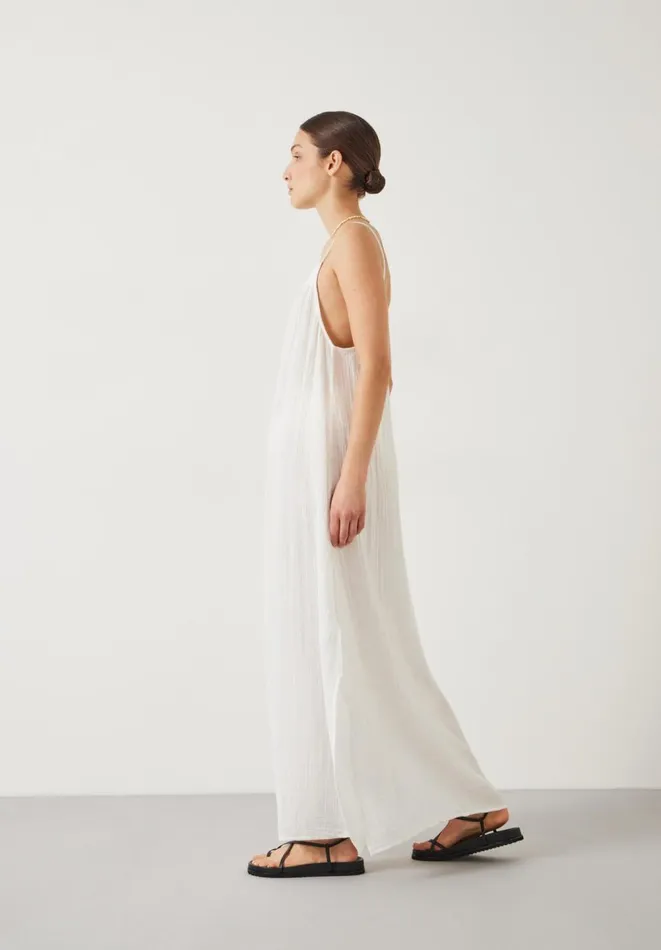 Hush Dresses Women Carmen Relaxed Cheesecloth Slip Dress White Hush Dresses Women Carmen Relaxed Cheesecloth Slip Dress White