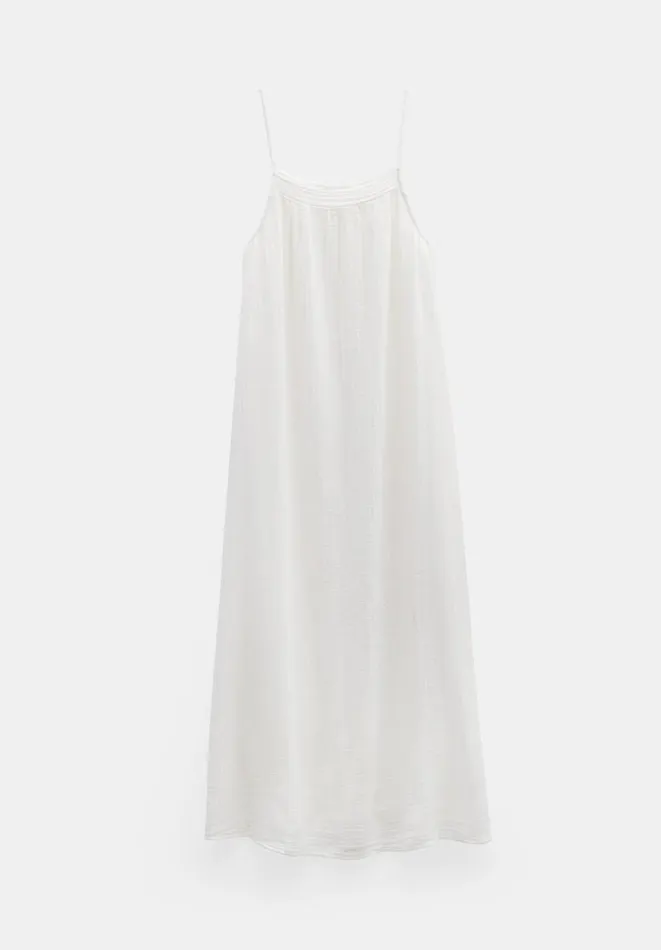 Hush Dresses Women Carmen Relaxed Cheesecloth Slip Dress White Hush Dresses Women Carmen Relaxed Cheesecloth Slip Dress White