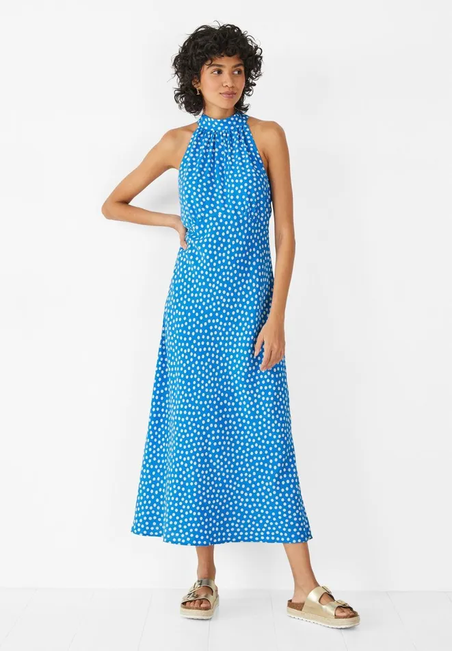 Hush Dresses Women Eliza Midi Dress Spot Bluewhite