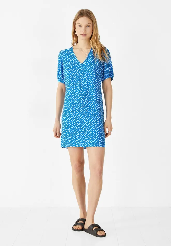 Hush Dresses Women Elsa Mini Shift Dress Spot Bluewhite