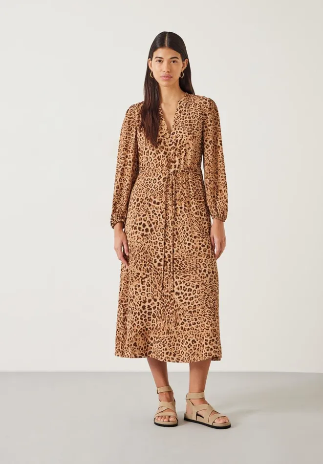 Hush Dresses Women Kiera Leopard Midi Dress Natural Leopard
