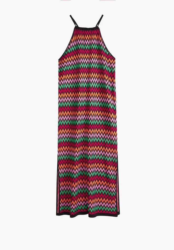 Hush Dresses Women Martina Halterneck Knitted Dress Black Multi Hush Dresses Women Martina Halterneck Knitted Dress Black Multi