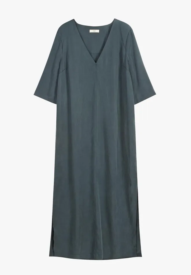 Hush Dresses Women Reyna VNeck Midi Dress Washed Black Hush Dresses Women Reyna VNeck Midi Dress Washed Black