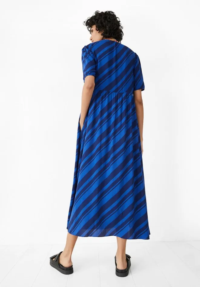 Hush Dresses Women Stripe Midi Dress Blue Stripe Hush Dresses Women Stripe Midi Dress Blue Stripe