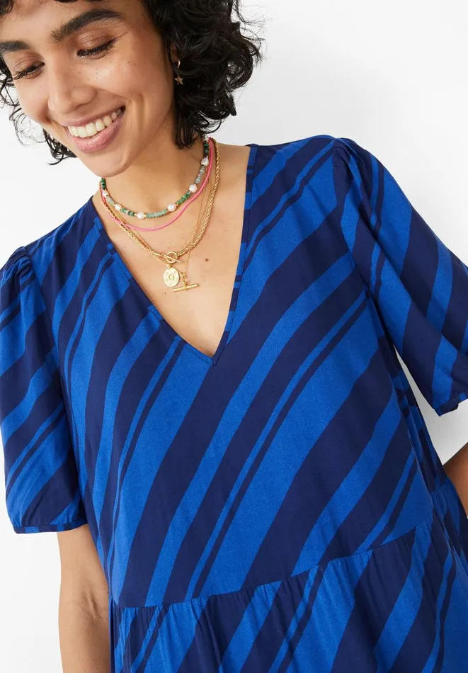 Hush Dresses Women Stripe Midi Dress Blue Stripe Hush Dresses Women Stripe Midi Dress Blue Stripe