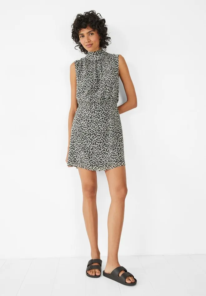 Hush Dresses Women Valentina Mini Dress Abstract Ikat 8211 Whiteblack