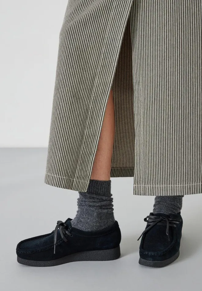 Hush Flats Women Clarks Wallabee Suede Shoes Black Hush Flats Women Clarks Wallabee Suede Shoes Black