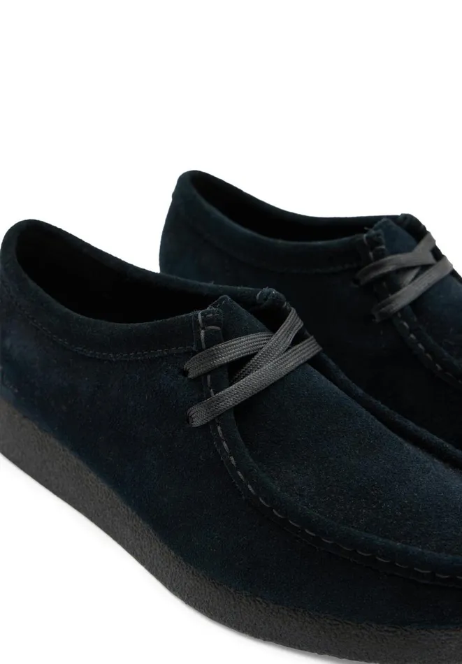 Hush Flats Women Clarks Wallabee Suede Shoes Black Hush Flats Women Clarks Wallabee Suede Shoes Black