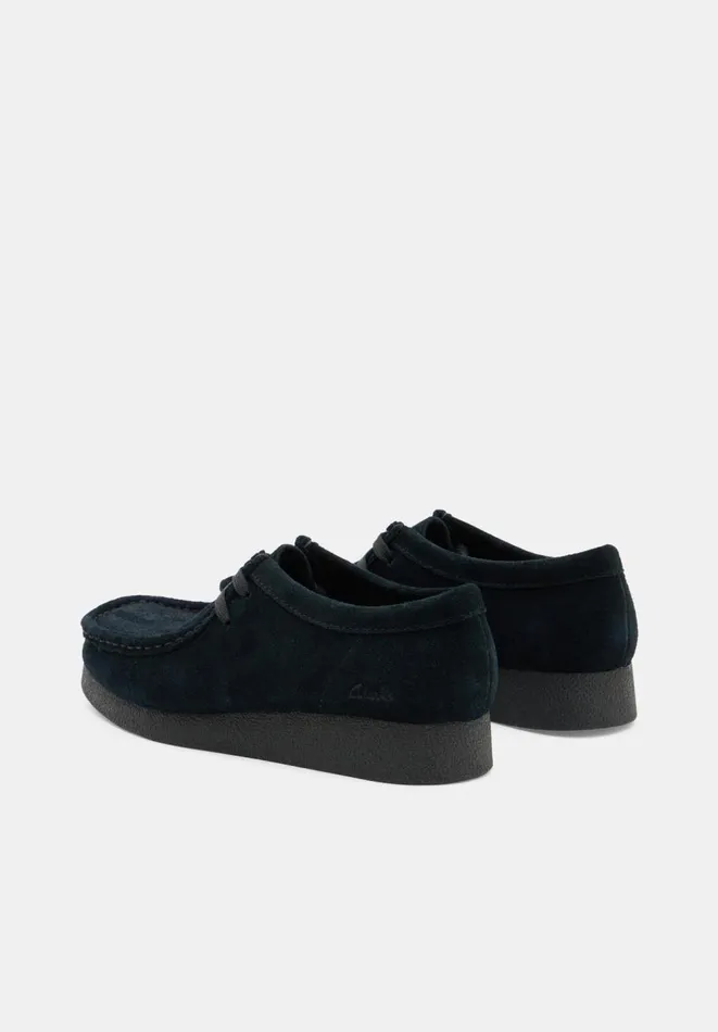 Hush Flats Women Clarks Wallabee Suede Shoes Black Hush Flats Women Clarks Wallabee Suede Shoes Black