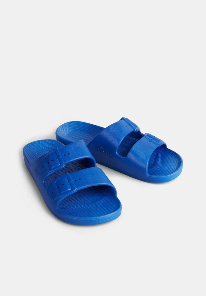 Hush Flats Women Freedom Moses Slides Blue Hush Flats Women Freedom Moses Slides Blue