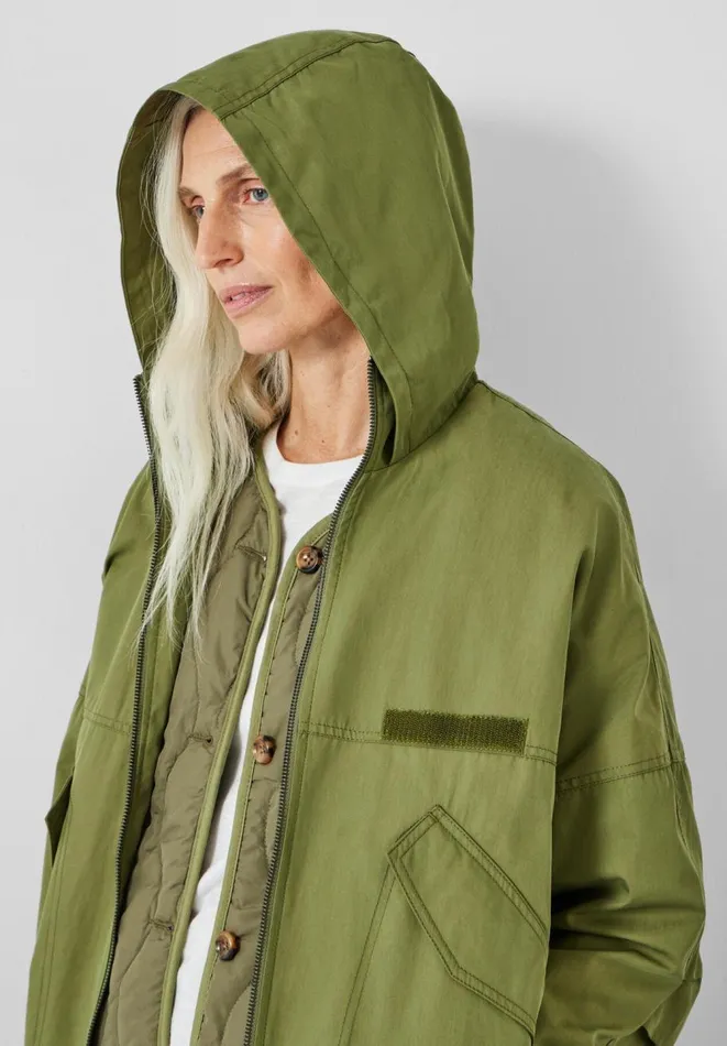 Hush Jackets and Coats Women Amanda Oversized 2 In 1 Parka Gilet Olive Hush Jackets and Coats Women Amanda Oversized 2 In 1 Parka Gilet Olive