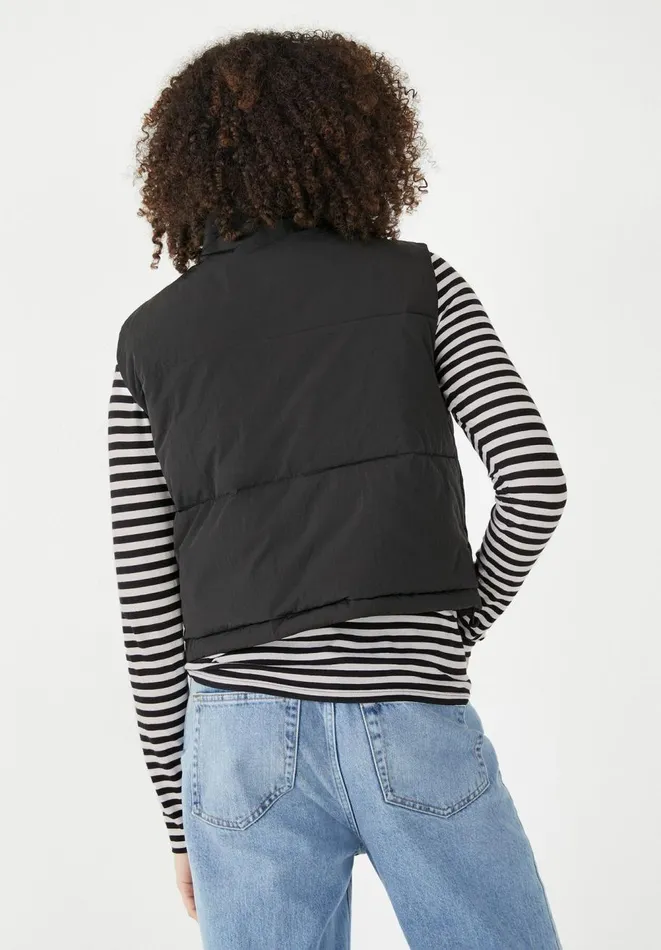 Hush Jackets and Coats Women Otta Cropped Gilet Black