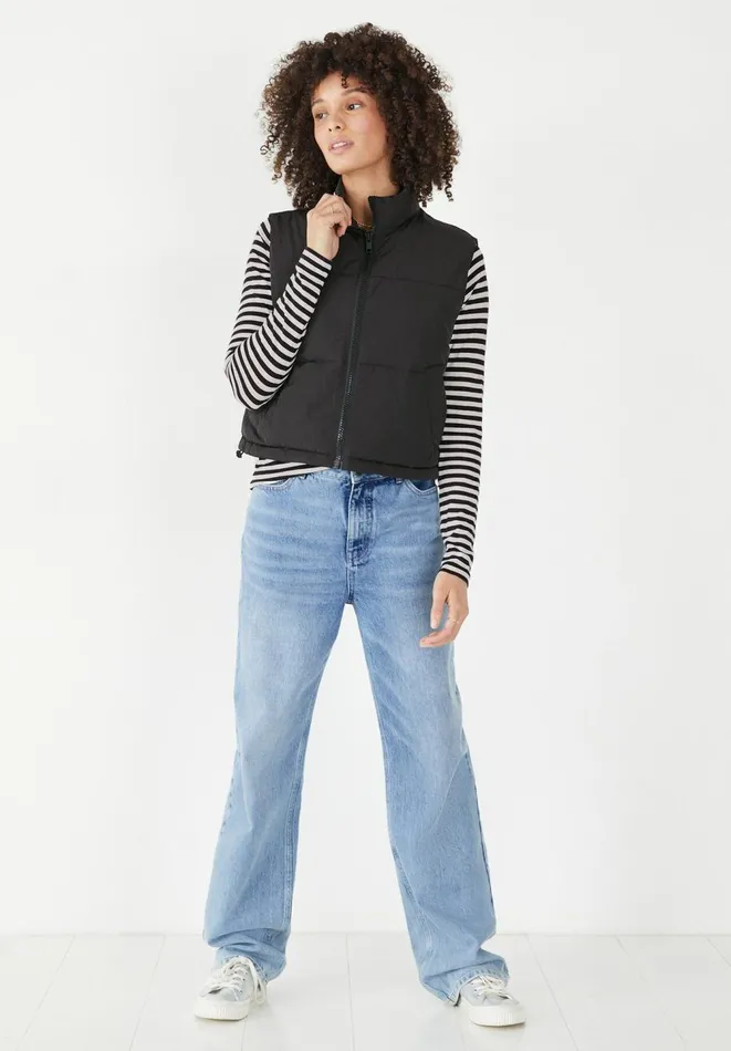 Hush Jackets and Coats Women Otta Cropped Gilet Black