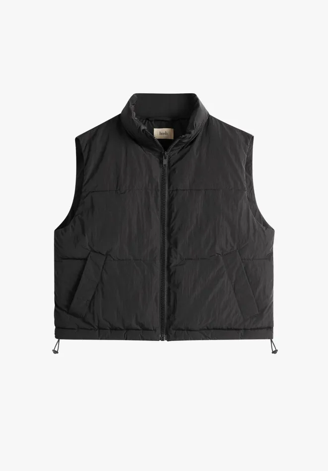 Hush Jackets and Coats Women Otta Cropped Gilet Black