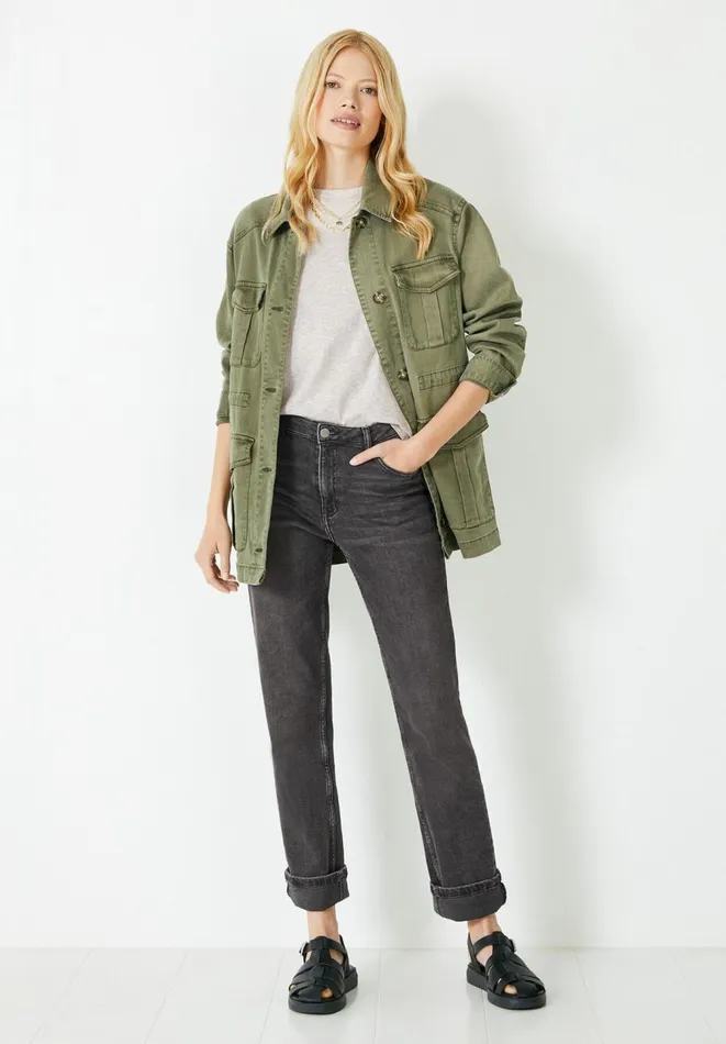 Hush Jackets and Coats Women Pippa Utility Jacket Khaki Hush Jackets and Coats Women Pippa Utility Jacket Khaki