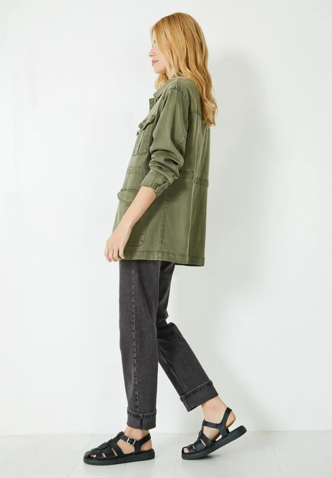 Hush Jackets and Coats Women Pippa Utility Jacket Khaki Hush Jackets and Coats Women Pippa Utility Jacket Khaki
