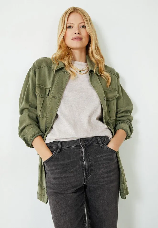 Hush Jackets and Coats Women Pippa Utility Jacket Khaki Hush Jackets and Coats Women Pippa Utility Jacket Khaki