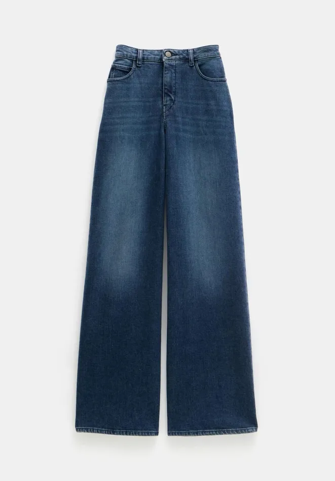 Hush Jeans Women Agnes Wide Leg Jeans Dark Blue Wash Hush Jeans Women Agnes Wide Leg Jeans Dark Blue Wash