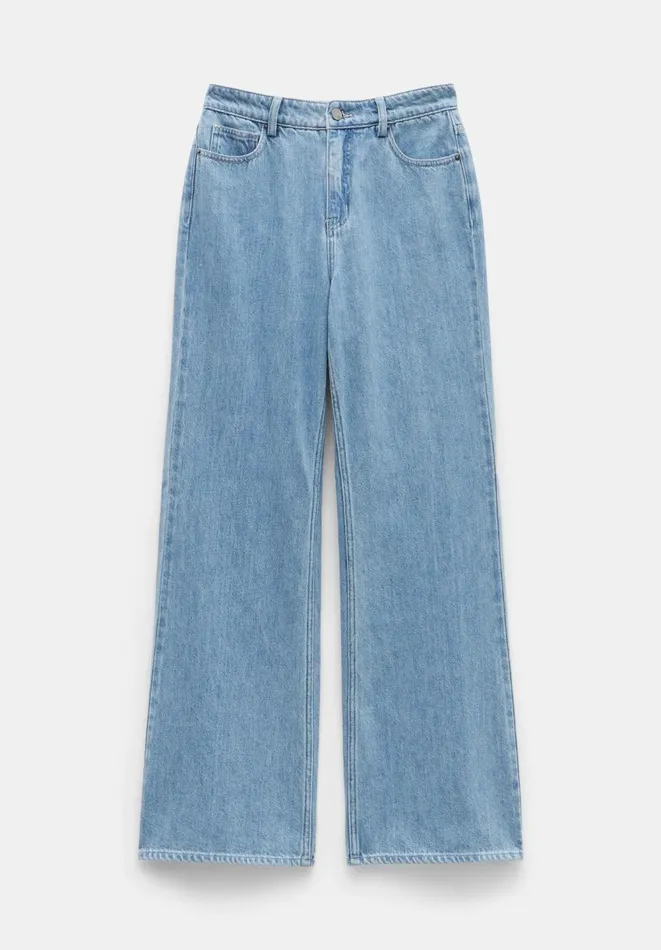 Hush Jeans Women Blake High Waist Flared Jeans Light Authentic Blue