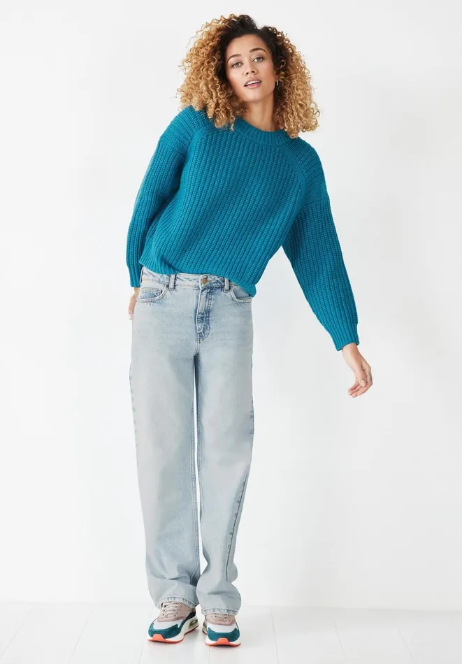 Hush Jeans Women Remy Slouchy Straight Jeans Super Authentic Light Wash
