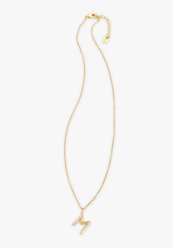 Hush Jewellery Women Gaia Letter Pendant Necklace Gold Hush Jewellery Women Gaia Letter Pendant Necklace Gold