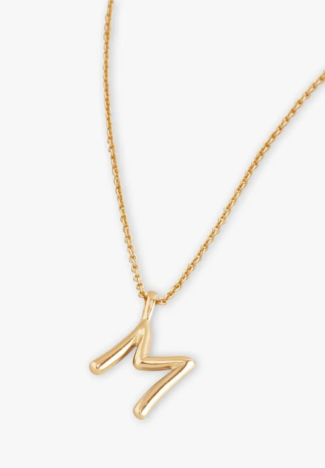Hush Jewellery Women Gaia Letter Pendant Necklace Gold Hush Jewellery Women Gaia Letter Pendant Necklace Gold