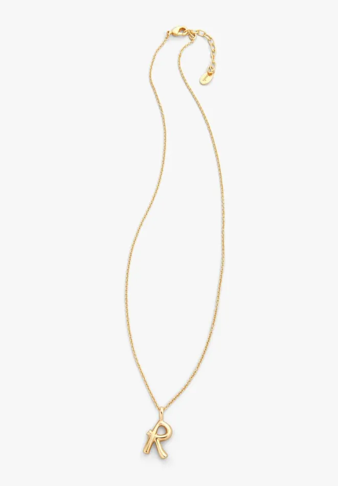 Hush Jewellery Women Gaia Letter Pendant Necklace Gold Hush Jewellery Women Gaia Letter Pendant Necklace Gold