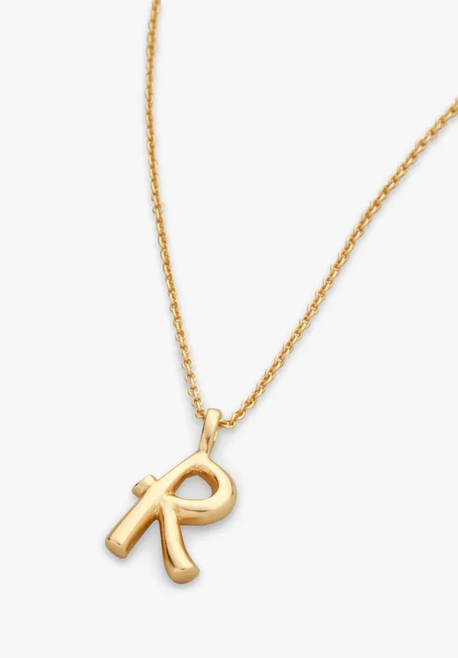 Hush Jewellery Women Gaia Letter Pendant Necklace Gold Hush Jewellery Women Gaia Letter Pendant Necklace Gold