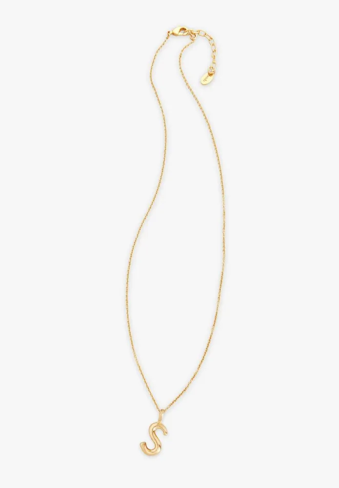 Hush Jewellery Women Gaia Letter Pendant Necklace Gold Hush Jewellery Women Gaia Letter Pendant Necklace Gold