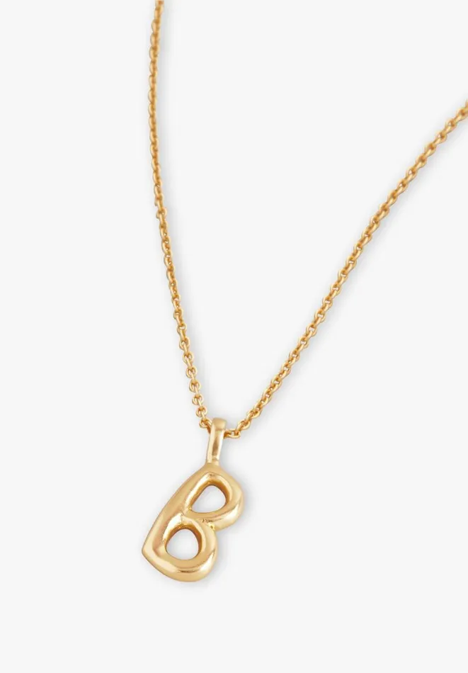 Hush Jewellery Women Gaia Letter Pendant Necklace Gold Hush Jewellery Women Gaia Letter Pendant Necklace Gold