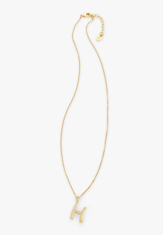 Hush Jewellery Women Gaia Letter Pendant Necklace Gold Hush Jewellery Women Gaia Letter Pendant Necklace Gold