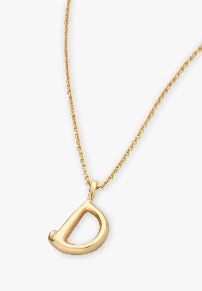Hush Jewellery Women Gaia Letter Pendant Necklace Gold Hush Jewellery Women Gaia Letter Pendant Necklace Gold
