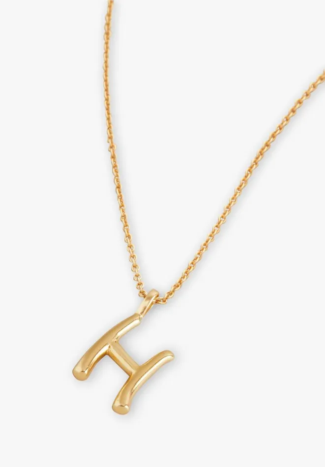Hush Jewellery Women Gaia Letter Pendant Necklace Gold Hush Jewellery Women Gaia Letter Pendant Necklace Gold