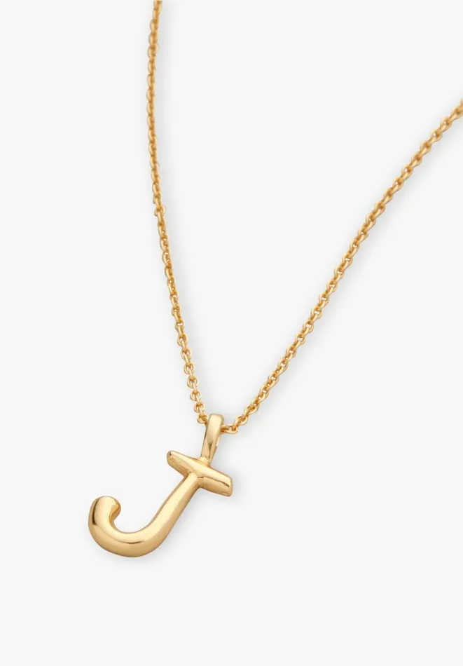 Hush Jewellery Women Gaia Letter Pendant Necklace Gold Hush Jewellery Women Gaia Letter Pendant Necklace Gold