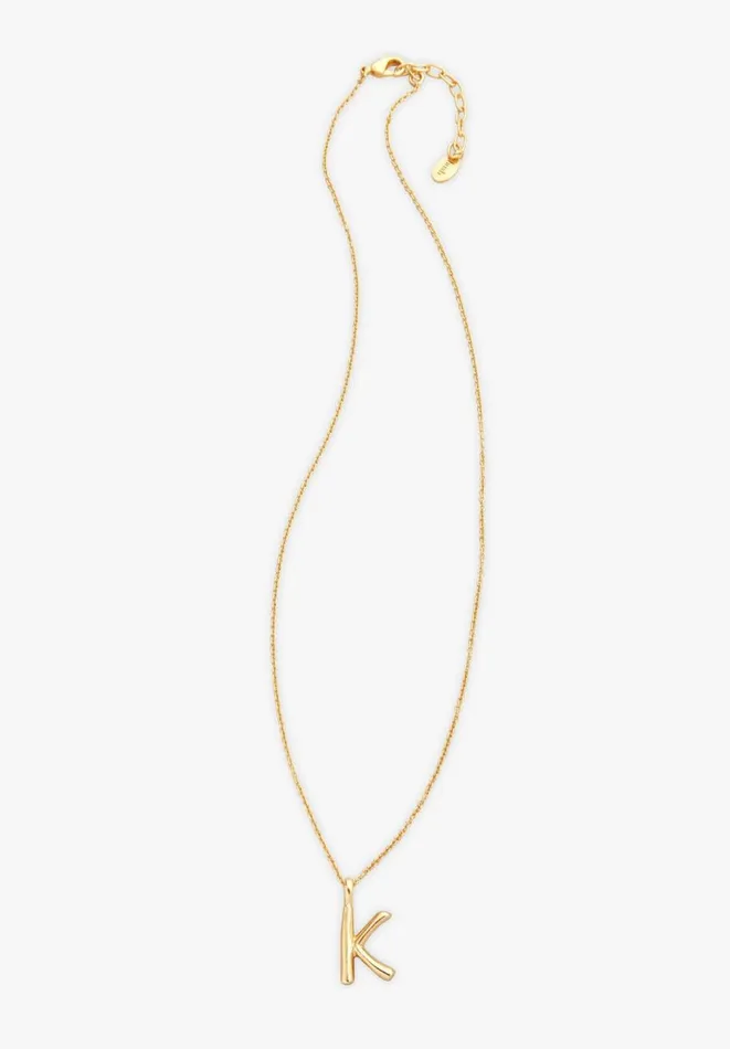 Hush Jewellery Women Gaia Letter Pendant Necklace Gold Hush Jewellery Women Gaia Letter Pendant Necklace Gold