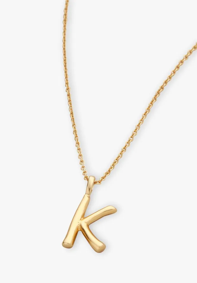 Hush Jewellery Women Gaia Letter Pendant Necklace Gold Hush Jewellery Women Gaia Letter Pendant Necklace Gold
