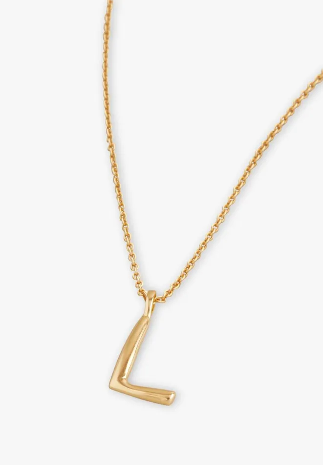 Hush Jewellery Women Gaia Letter Pendant Necklace Gold Hush Jewellery Women Gaia Letter Pendant Necklace Gold