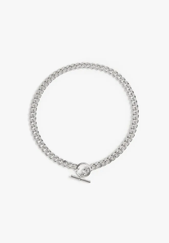 Hush Jewellery Women Vivienne Curb Chain Necklace Gunmetal