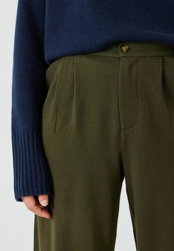 Hush Joggers and Leggings Women Theo Tailored Jersey Trousers Olive Hush Joggers and Leggings Women Theo Tailored Jersey Trousers Olive