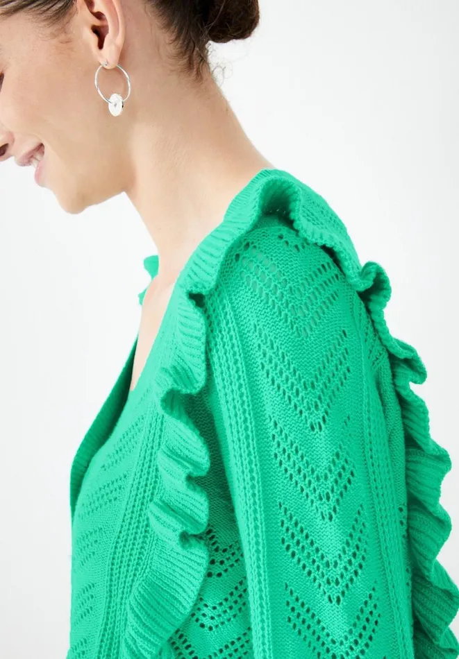 Hush Jumpers and Cardigans Women Bodhi Frilled Cardigan Mint Green