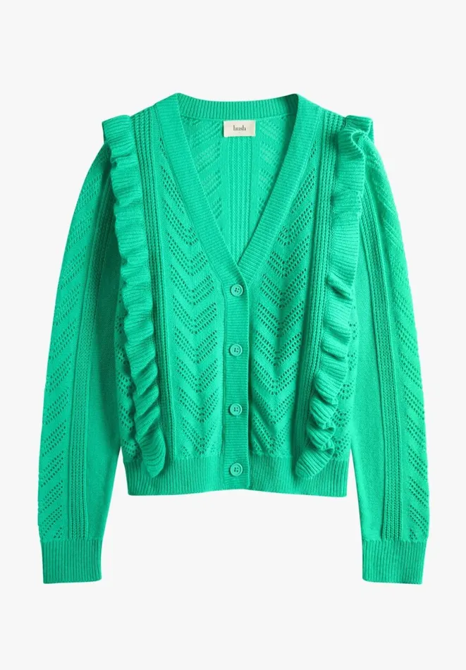 Hush Jumpers and Cardigans Women Bodhi Frilled Cardigan Mint Green