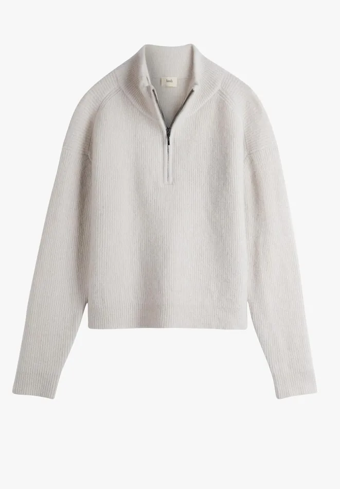 Hush Jumpers and Cardigans Women Ginny Half Zip Jumper Moonshine Marl Hush Jumpers and Cardigans Women Ginny Half Zip Jumper Moonshine Marl
