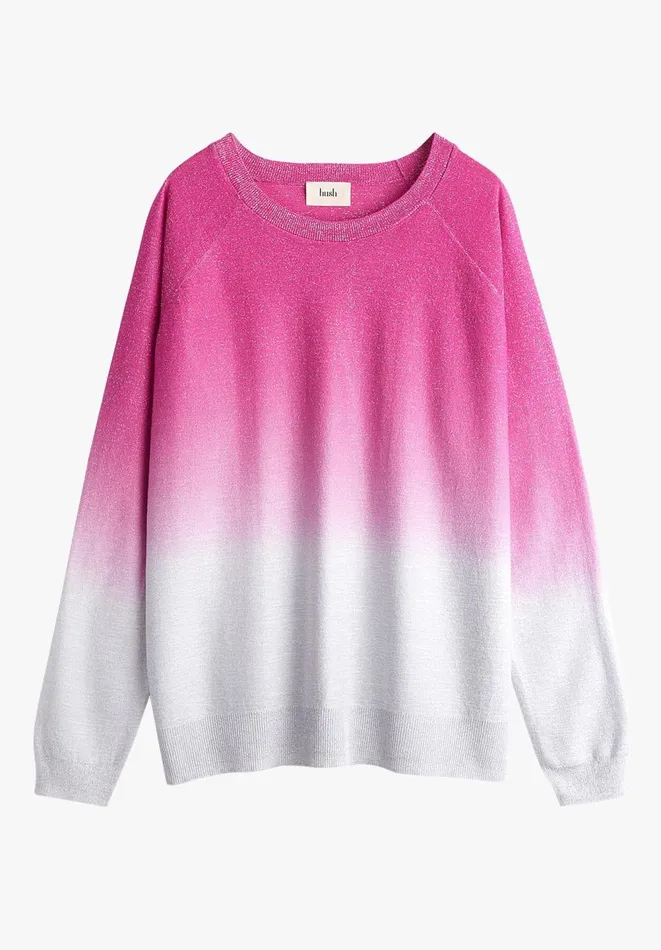 Hush Jumpers and Cardigans Women Gwithian Metallic Jumper Pinksilver Metallic Hush Jumpers and Cardigans Women Gwithian Metallic Jumper Pinksilver Metallic
