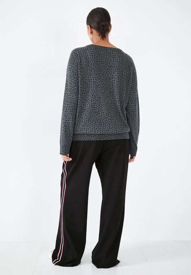 Hush Jumpers and Cardigans Women Malin Wool Blend Printed Jumper Hand Drawn Star Charcoal Marlblack Hush Jumpers and Cardigans Women Malin Wool Blend Printed Jumper Hand Drawn Star Charcoal Marlblack