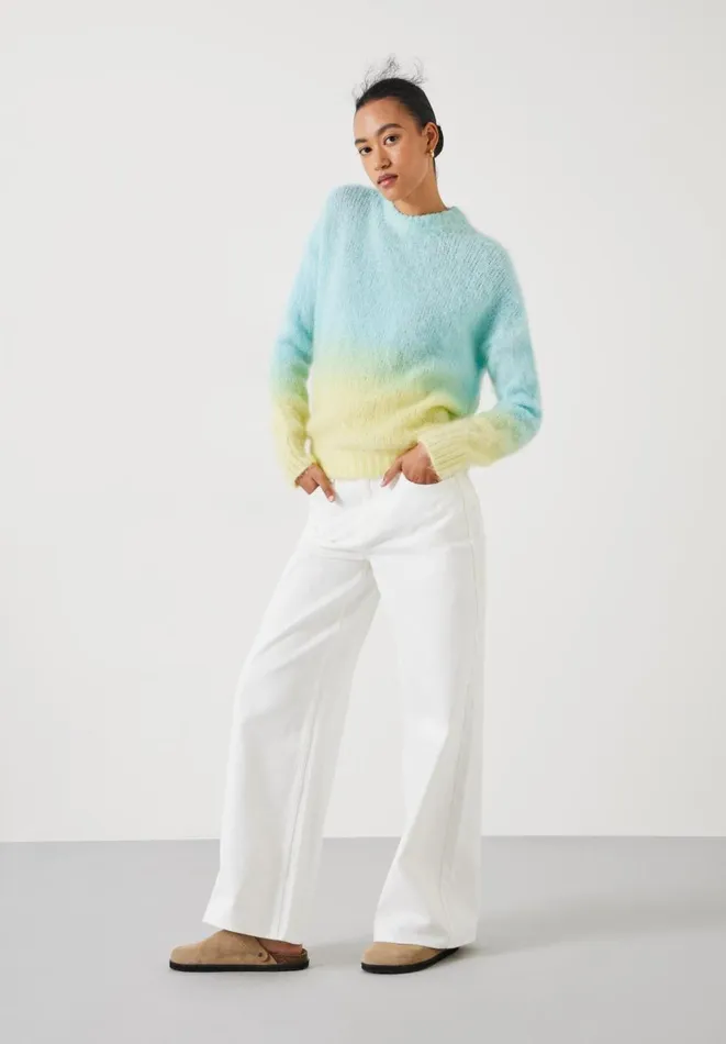 Hush Jumpers and Cardigans Women Manuela Tie Dye Ombre Mohair Blend Jumper Blueyellow Ombre Hush Jumpers and Cardigans Women Manuela Tie Dye Ombre Mohair Blend Jumper Blueyellow Ombre